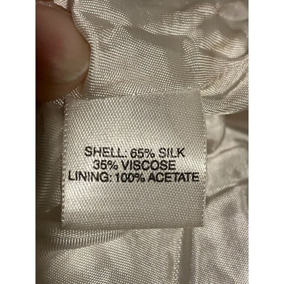Y2K Austin Reed Silk Blend Tweed Jacket M Blazer Single Breasted Two Button - Picture 5 of 6